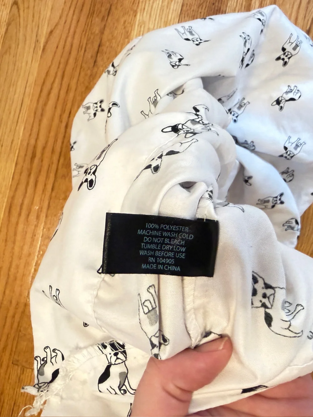 Cynthia Rowley Black and White Pillowcase Pair with Frenchie French Bulldog